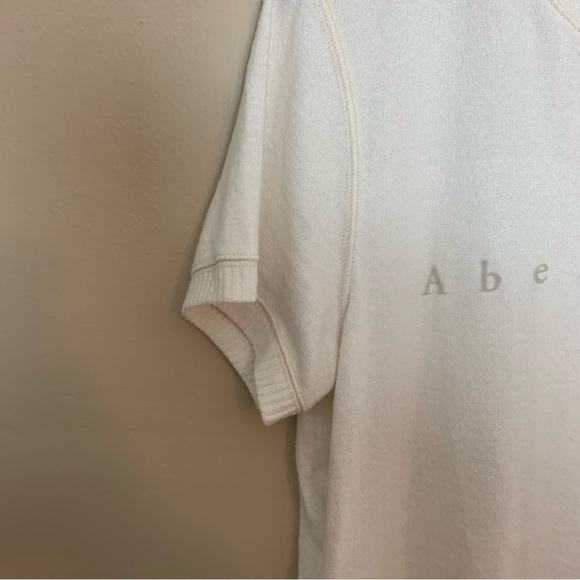 [Abercrombie & Fitch] Ivory White Soft Coy Short Sleeve Loungewear Top - Picture 5 of 8